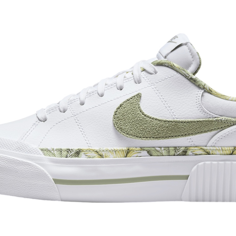 Nike White and Olive Green Casual Shoes